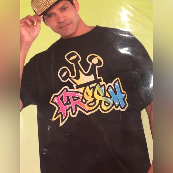 Amscan Adult XL “Fresh” Hip Hop T-Shirt By Amscan NWT Halloween/Cosplay/Party - Picture 4 of 6